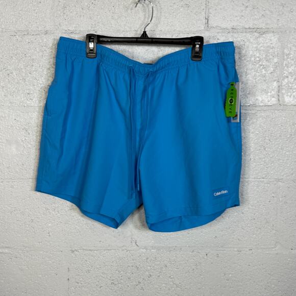 Calvin Klein Men's Modern Euro 5" Volley Swim Trunks blue XXL